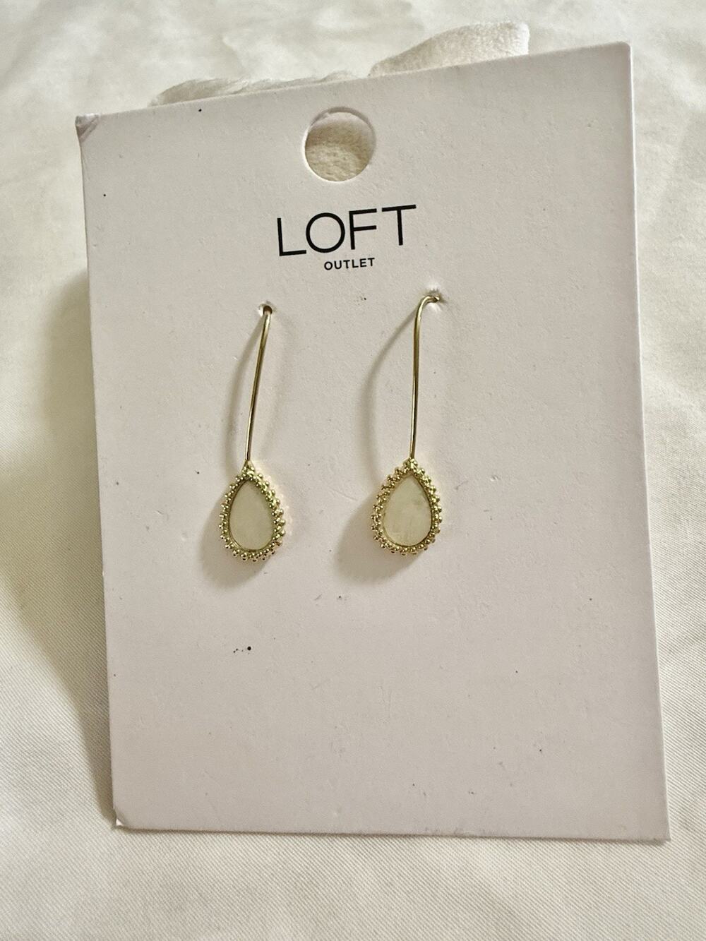 $29.99 Loft earrings Gold Tone Stone Drop